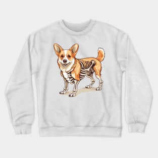 Skeleton Pembroke Welsh Corgi Dog Crewneck Sweatshirt